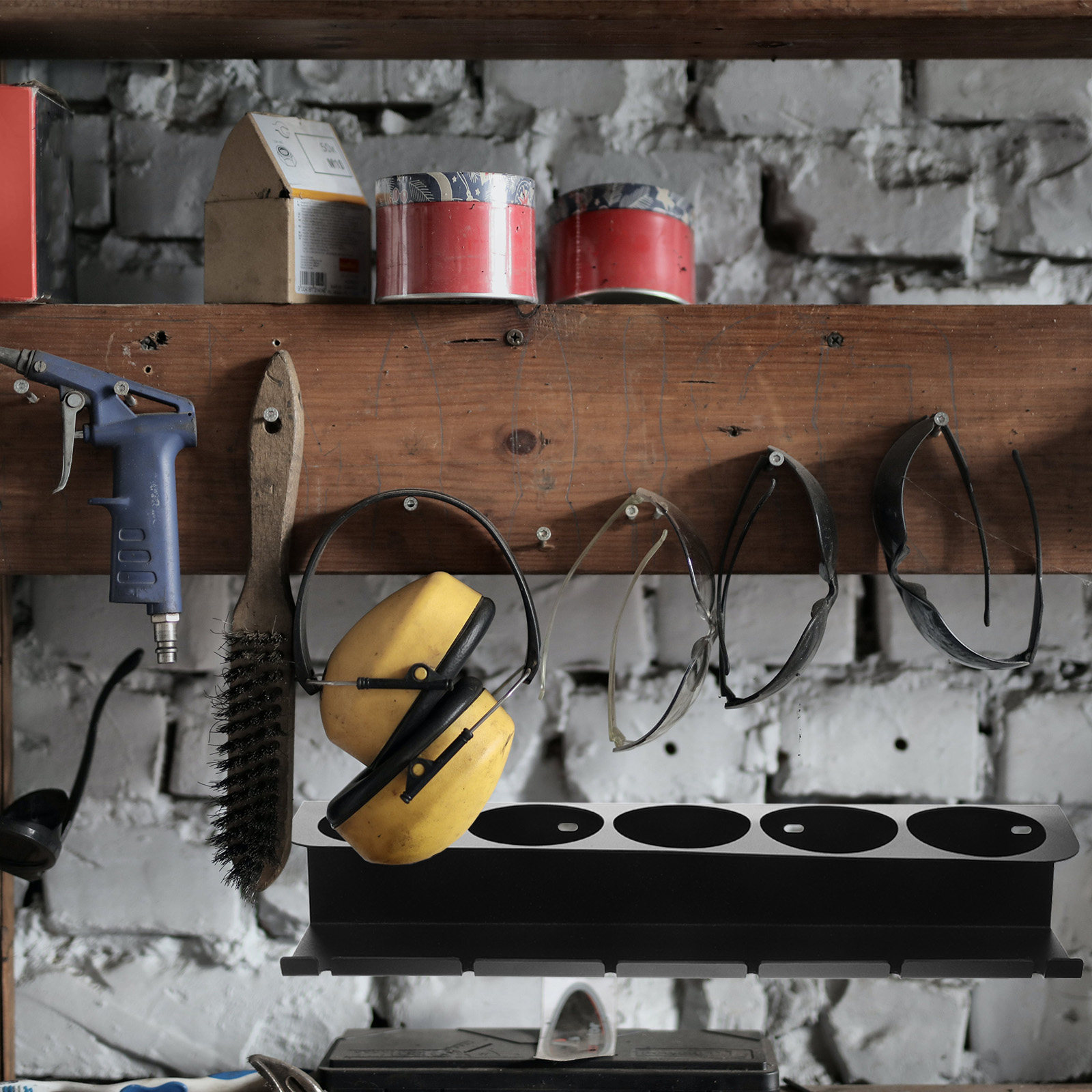 Workshop Tools Wall - 1 ensemble d'étagères murales robustes en