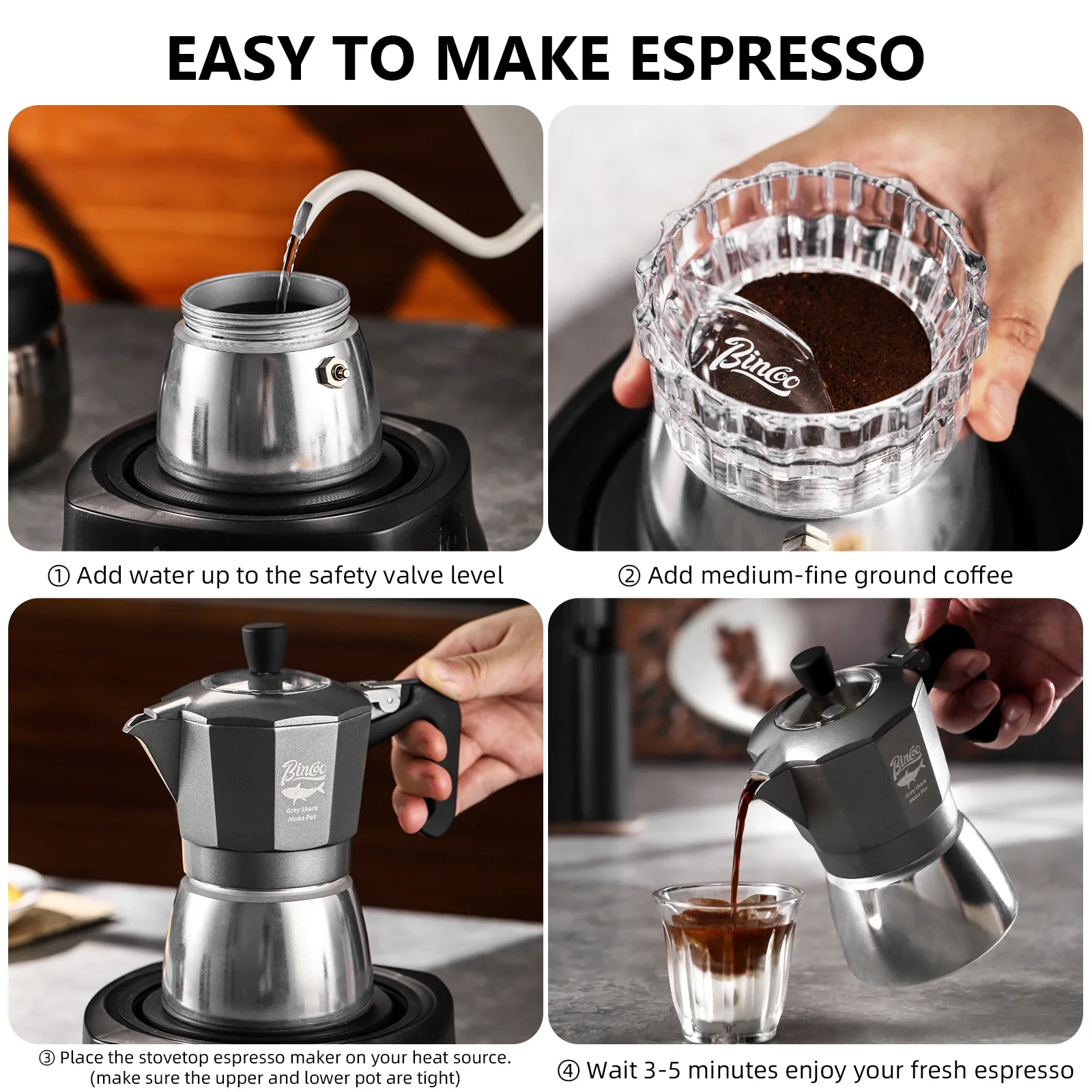 Cafetière Moka Bincoo à double - Hand Tools Mechanical Workshop avis et prix